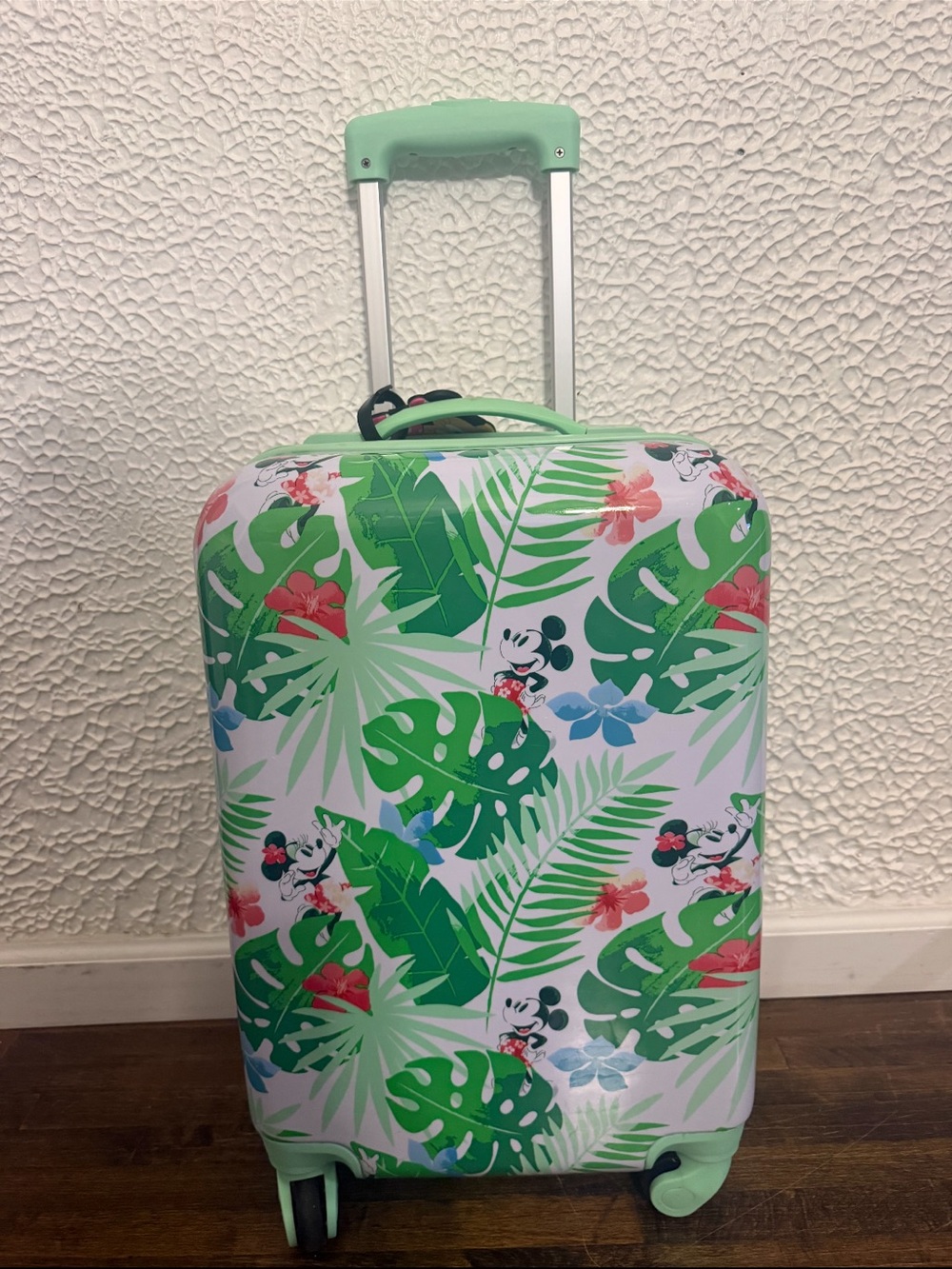 Disney Tropical Mickey Kids Carry-On Luggage - Mint Green & White
